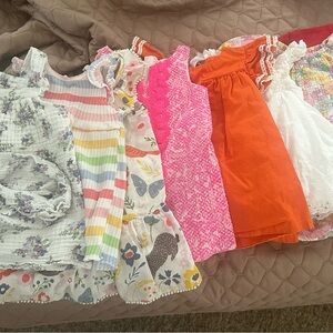 Angel Dear Girls Multicolor & Orange Dress Lot